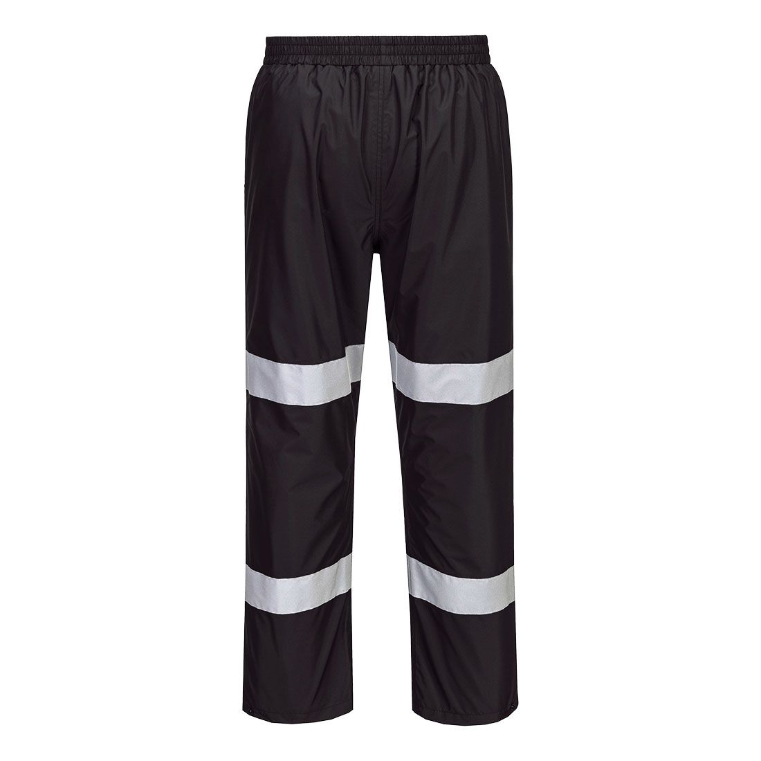 Portwest Iona Regenkleding Verbeterde Zichtbaarheid Regenbroek F443 Enhanced lichtgewicht opvouwbaar zwart(BK)