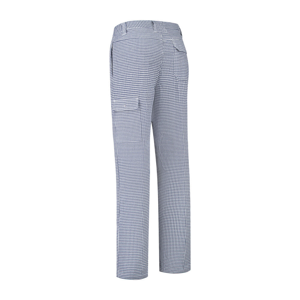 Noname Food Bakkersbroek FBB100 Drukknopen wit-blauw(WITBLAUW)