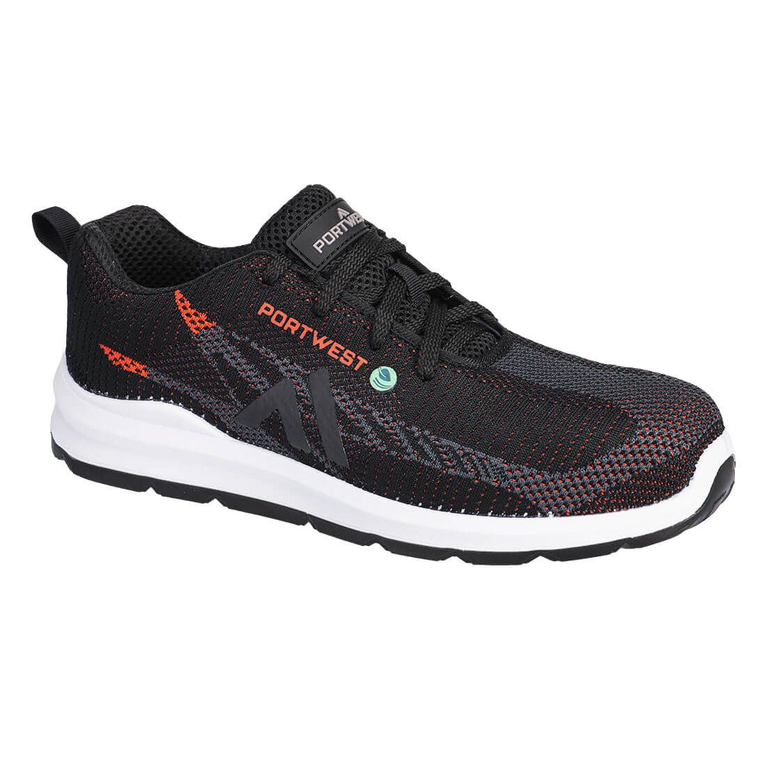 Portwest FX2 Eco Schoenen FC06 Fly Composite trainer S1PS SR FO zwart-rood(BK)