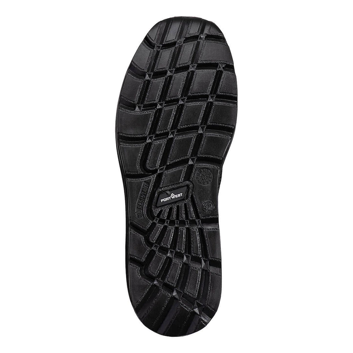 Portwest CompositeLite ESD Voetbescherming Schoen FC32 trainer composiet textiel laag S1PS ESD SR FO zwart-zoomgrijs(BZ)