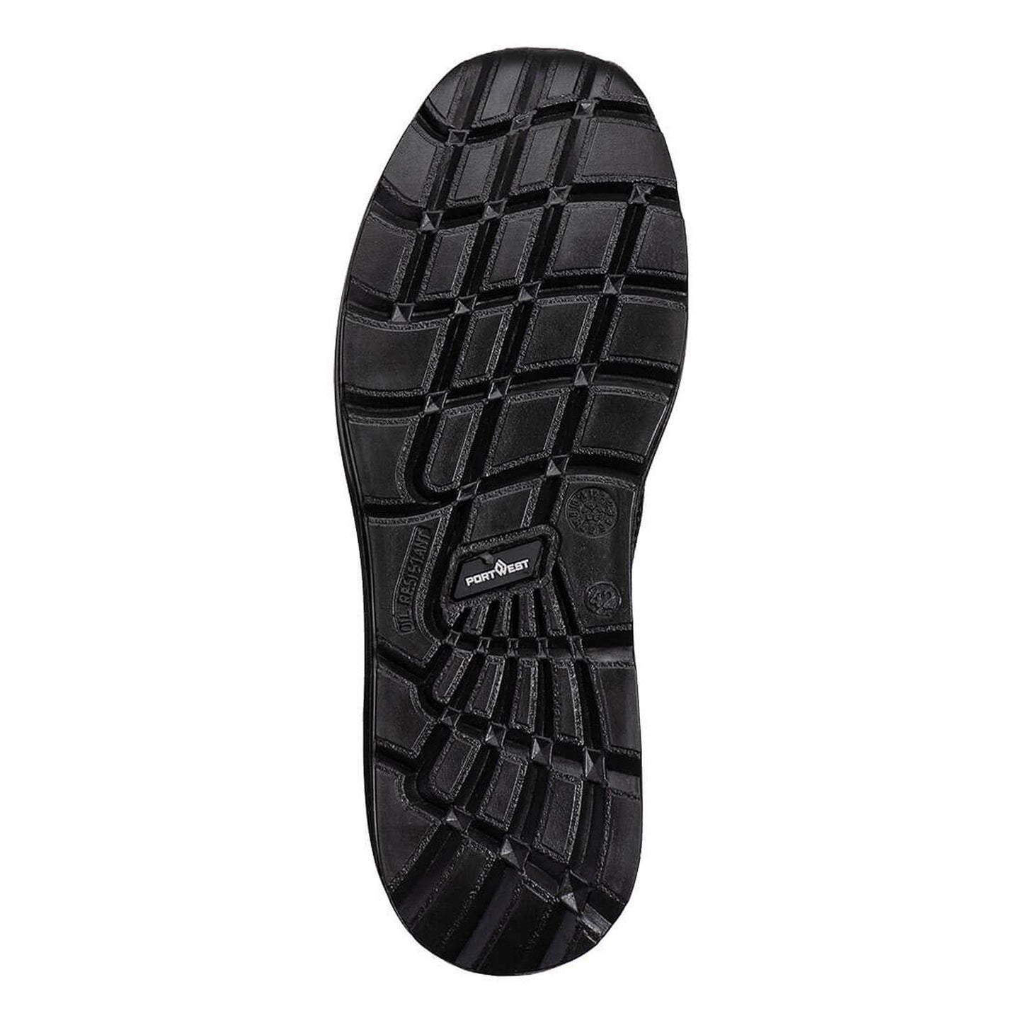 Portwest CompositeLite ESD Voetbescherming Schoen FC32 trainer composiet textiel laag S1PS ESD SR FO zwart-zoomgrijs(BZ)