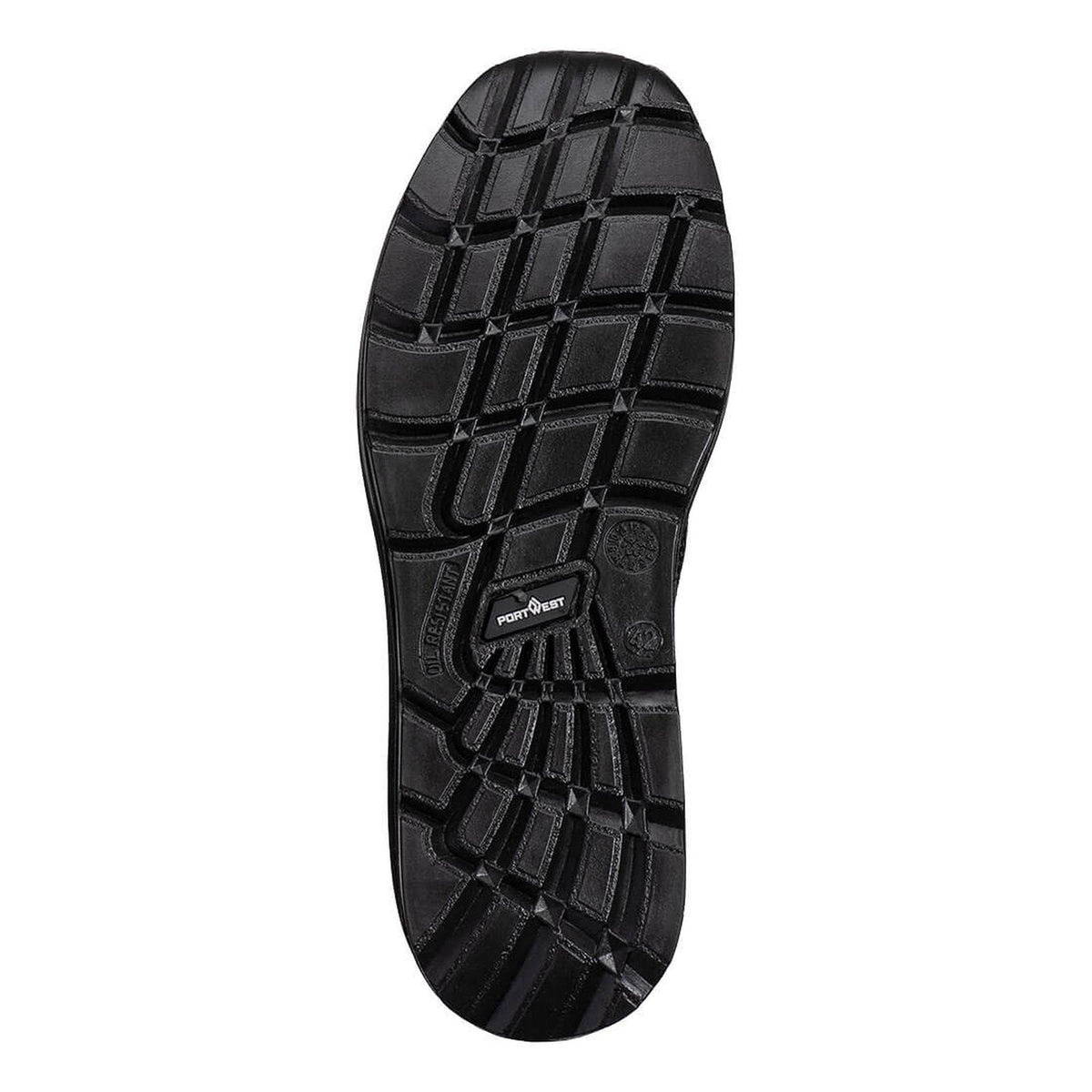 Portwest CompositeLite ESD Voetbescherming Schoen FC32 trainer composiet textiel laag S1PS ESD SR FO zwart-zoomgrijs(BZ)