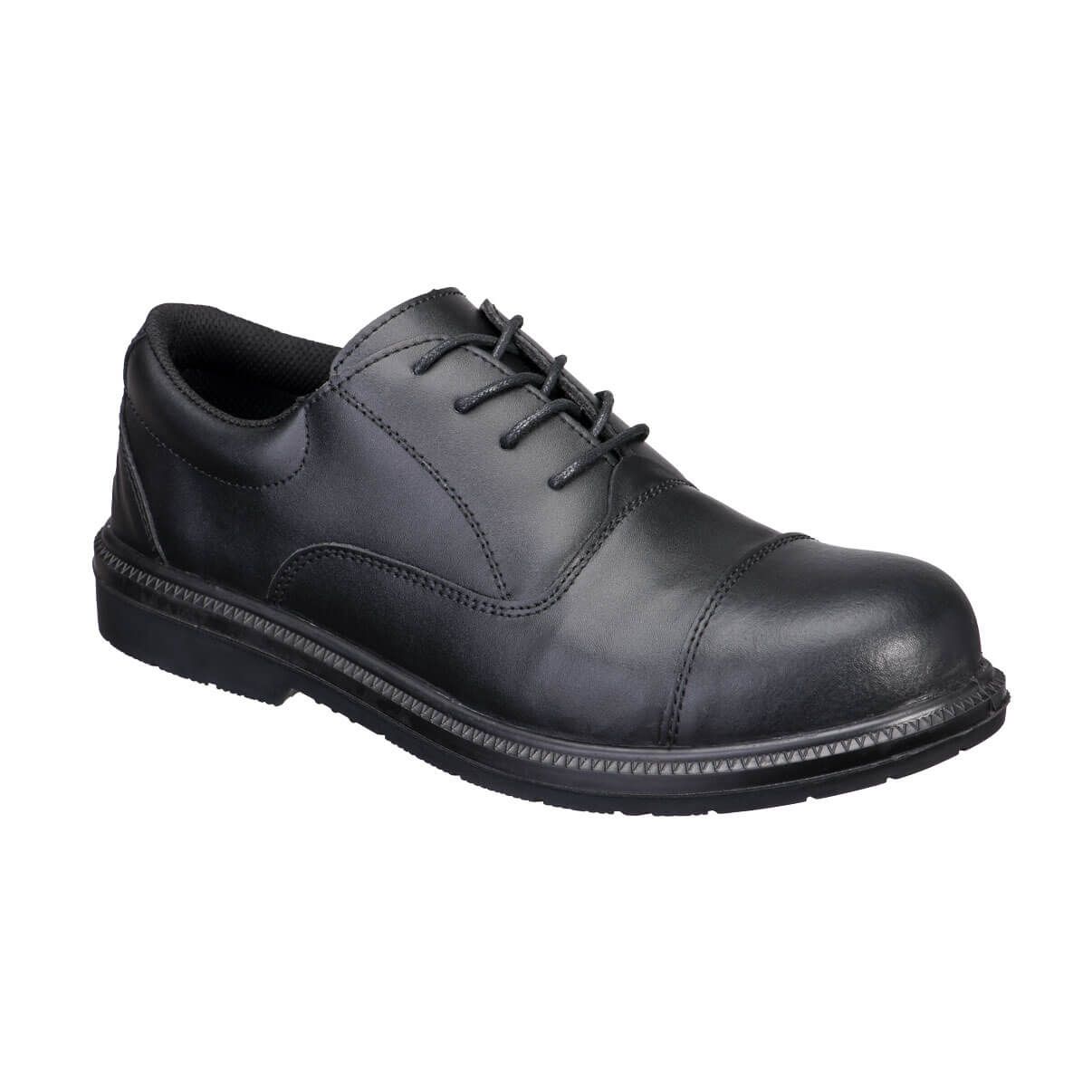 Portwest Steelite Voetbescherming Veiligheidschoenen FD18 Steel Action Leather Executive S3 SR FO zwart(BK)