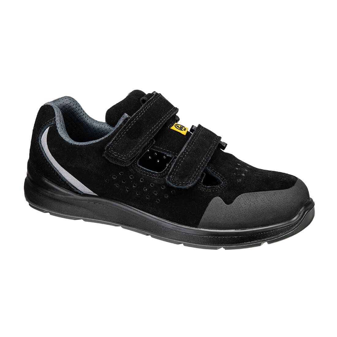 Portwest CompositeLite ESD Voetbescherming Sandaal FE08 Composiet S1P ESD SR FO zwart(BK)