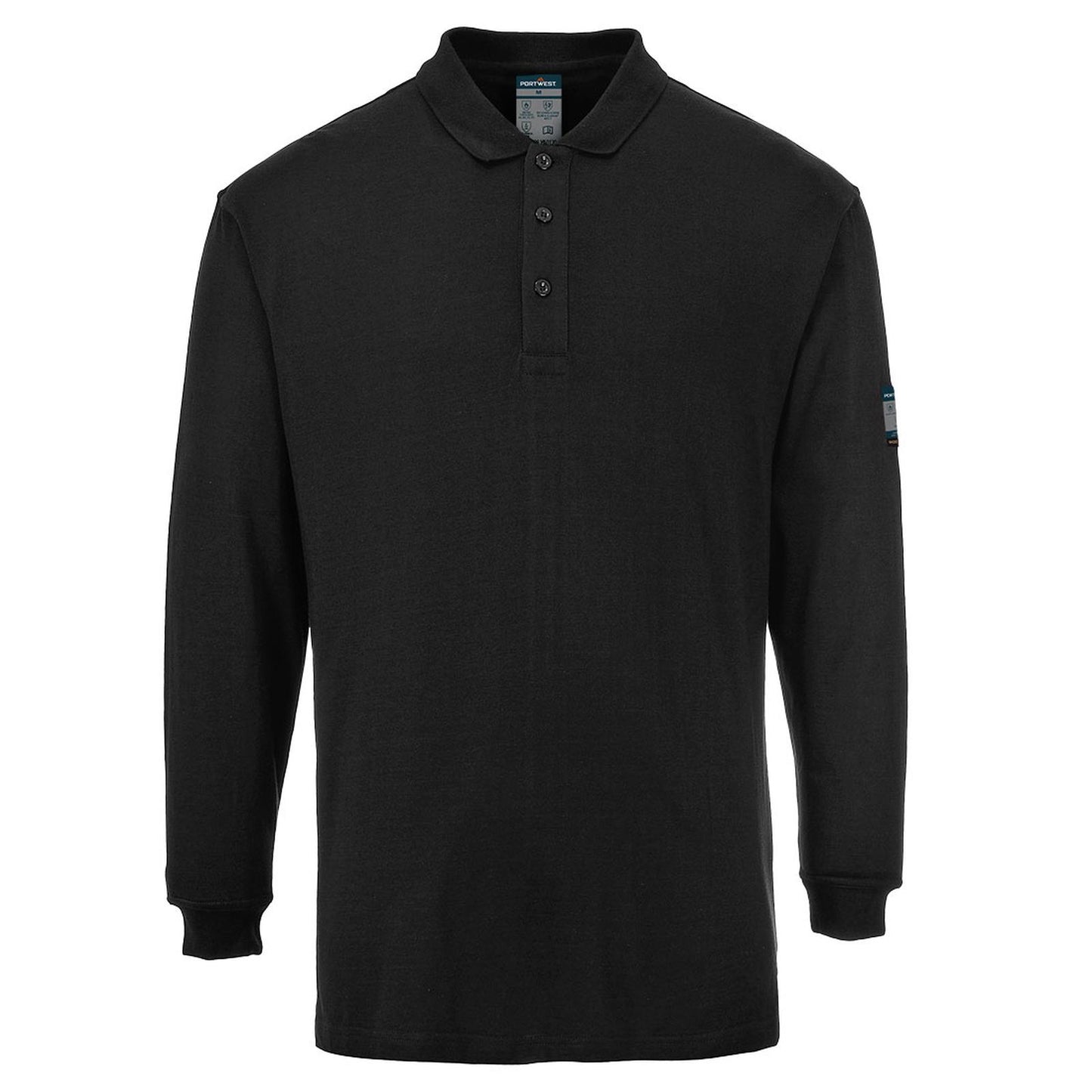 Portwest Modaflame Poloshirts FR10 Vlamvertragend- antistatisch zwart(BK)