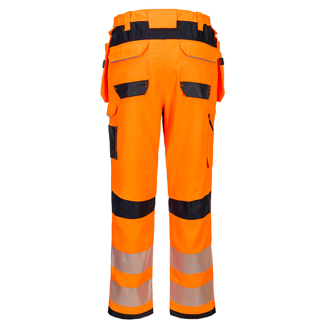 Portwest PW3 Vlamvertragend Multi-norm Werkbroek FR415 Modaflame Hi-Vis holsterzakken oranje-marineblauw(ON)