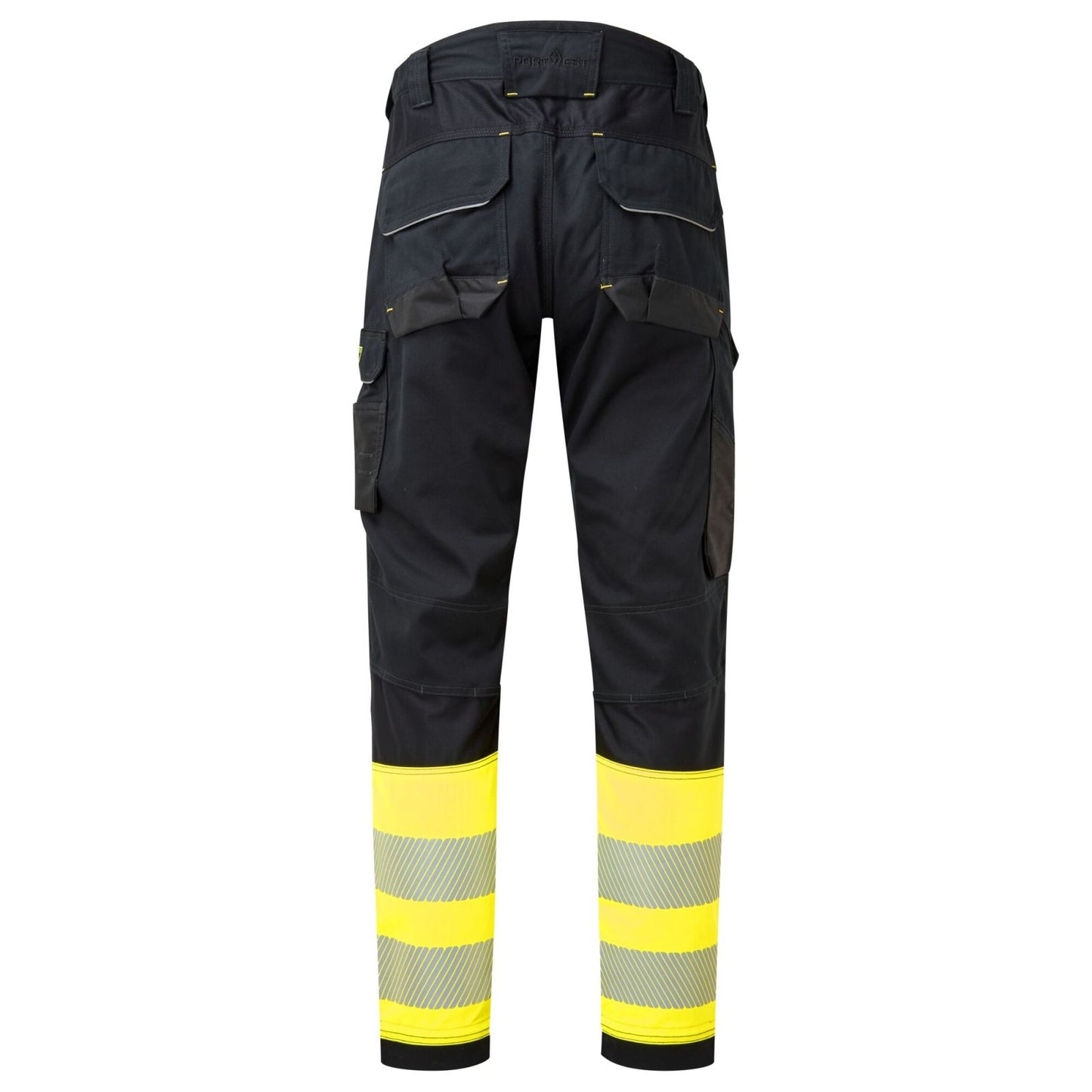Portwest PW3 FR Broek FR416 vlamwerend antistatisch Hi-Vis klasse 1 holsterzakken. geel-zwart(YB)