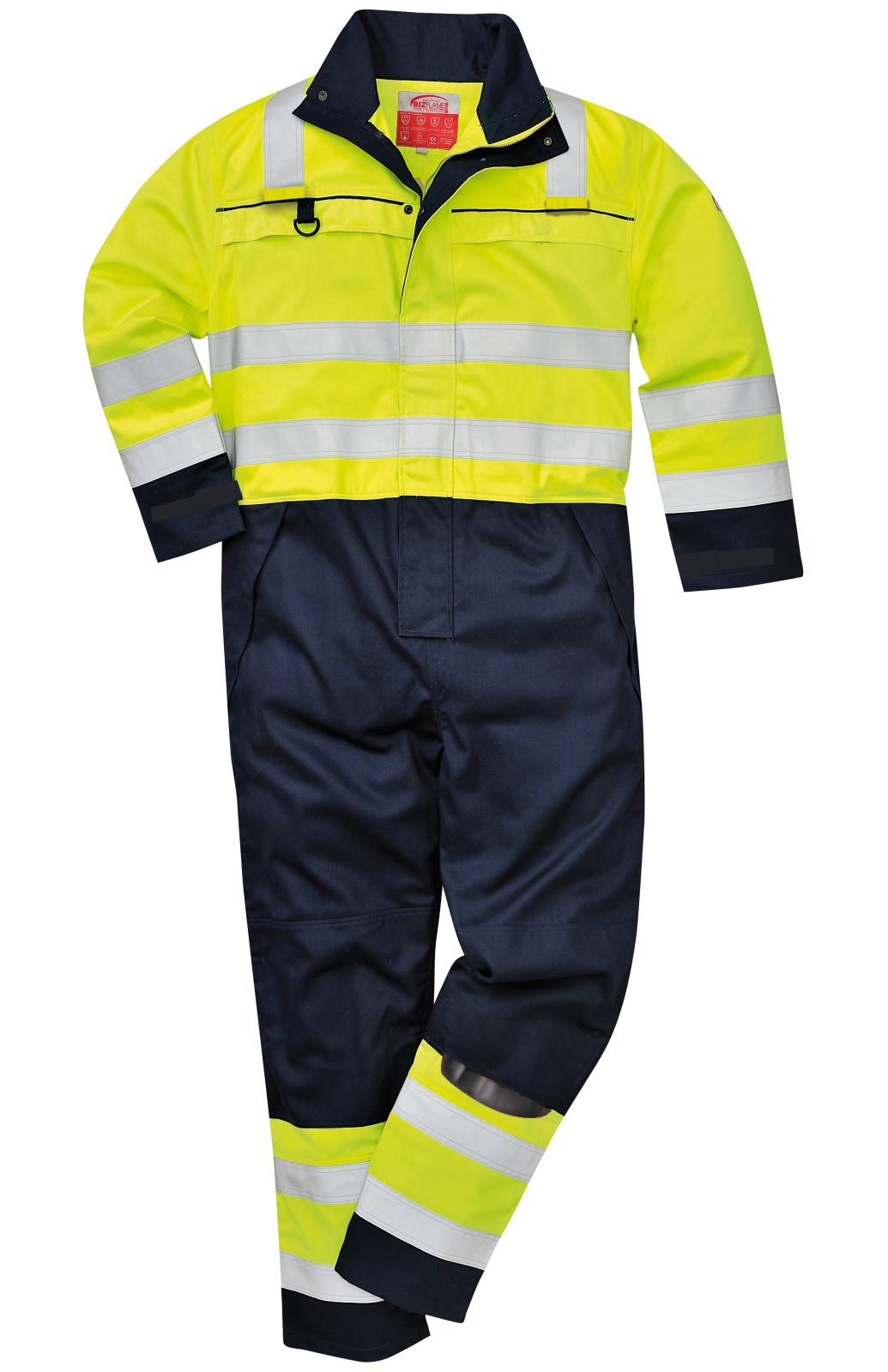 Portwest Bizflame Overalls FR60 Multinorm HiVis geel-marineblauw(YN)