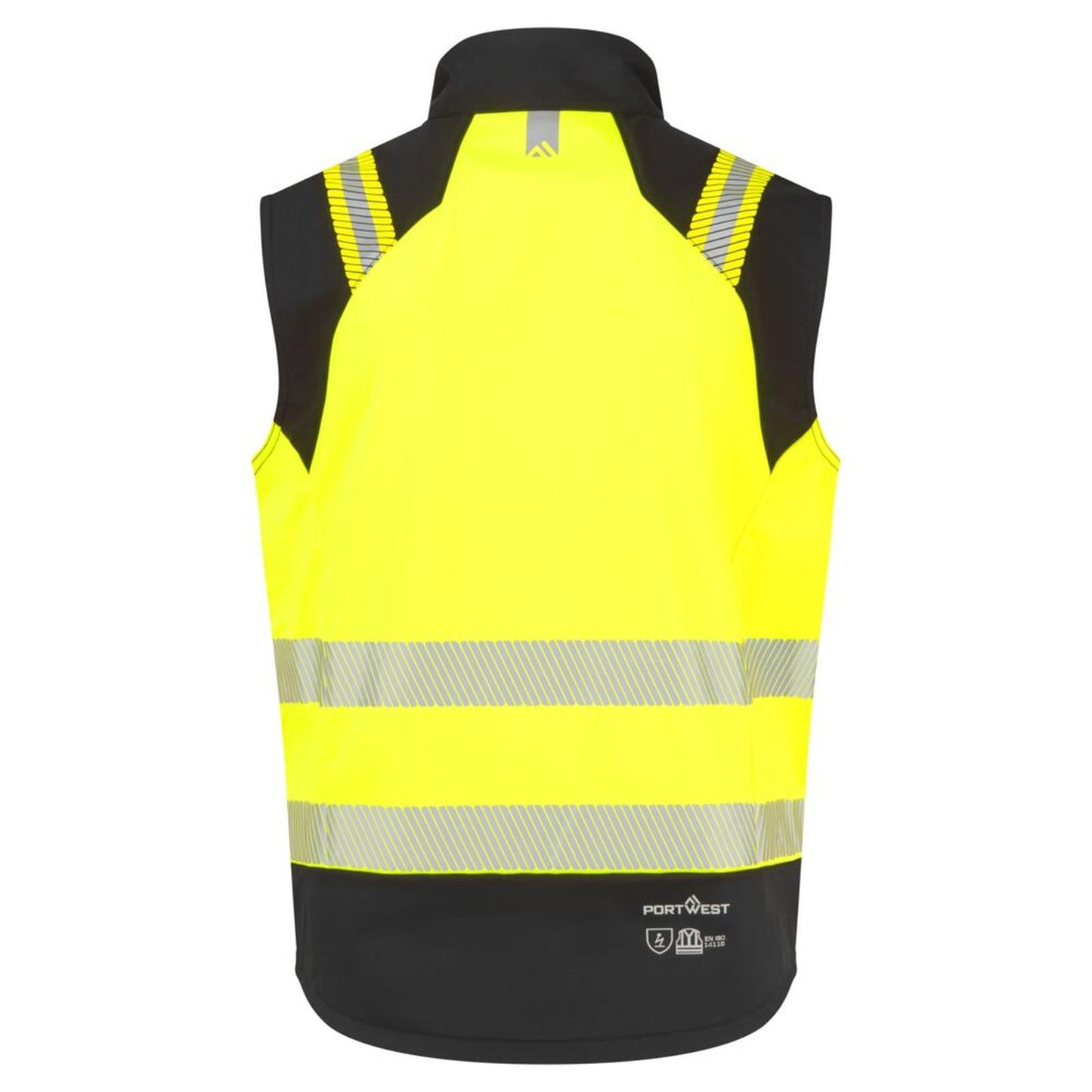 Portwest PW3 Vlamvertragend Multi-norm Gilet FR719 Modaflame softshell Hi-Vis Multi-Norm FR geel-zwart(YB)