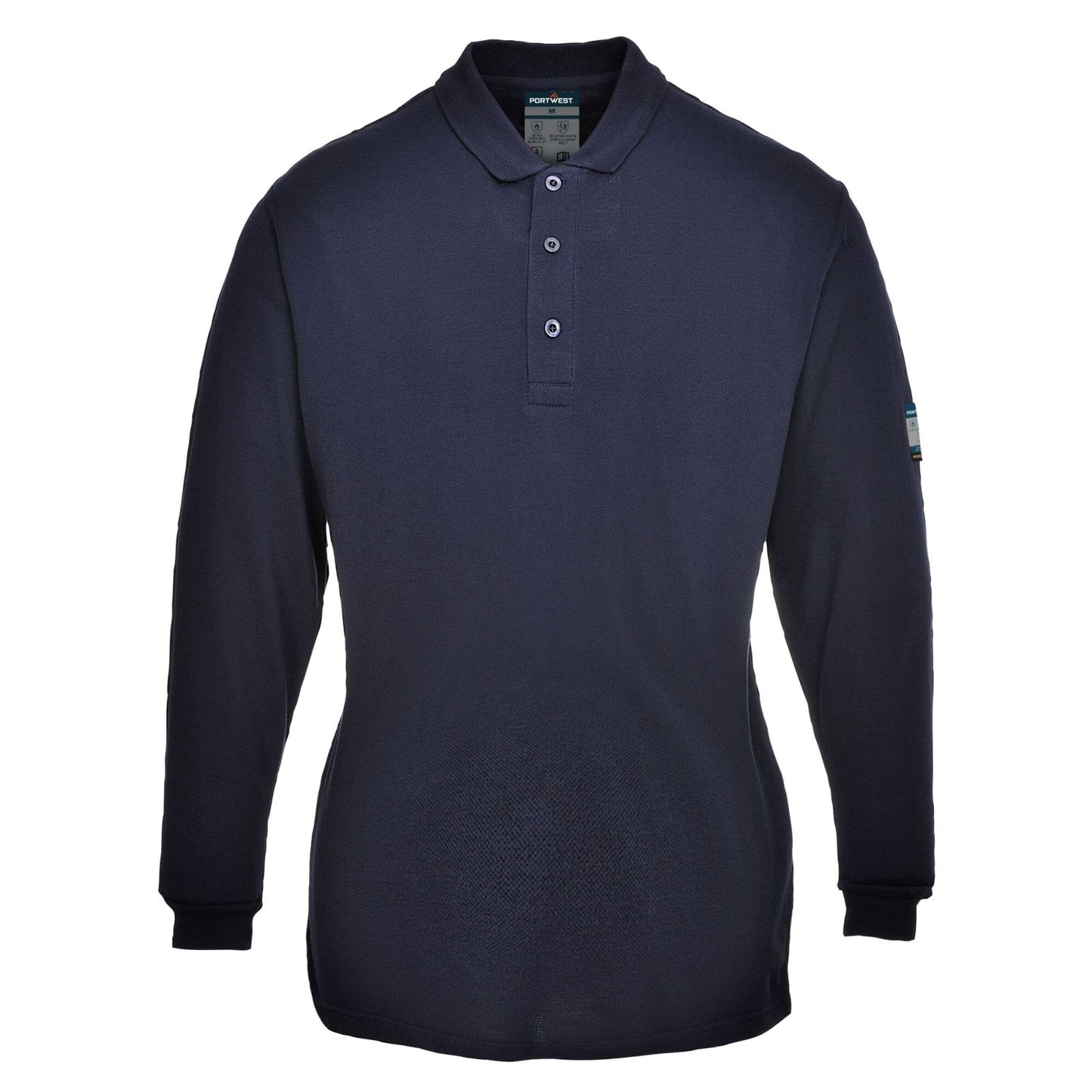 Portwest Modaflame Poloshirt FR758 vlamvertragend dames lange mouw donker marineblauw(NV)