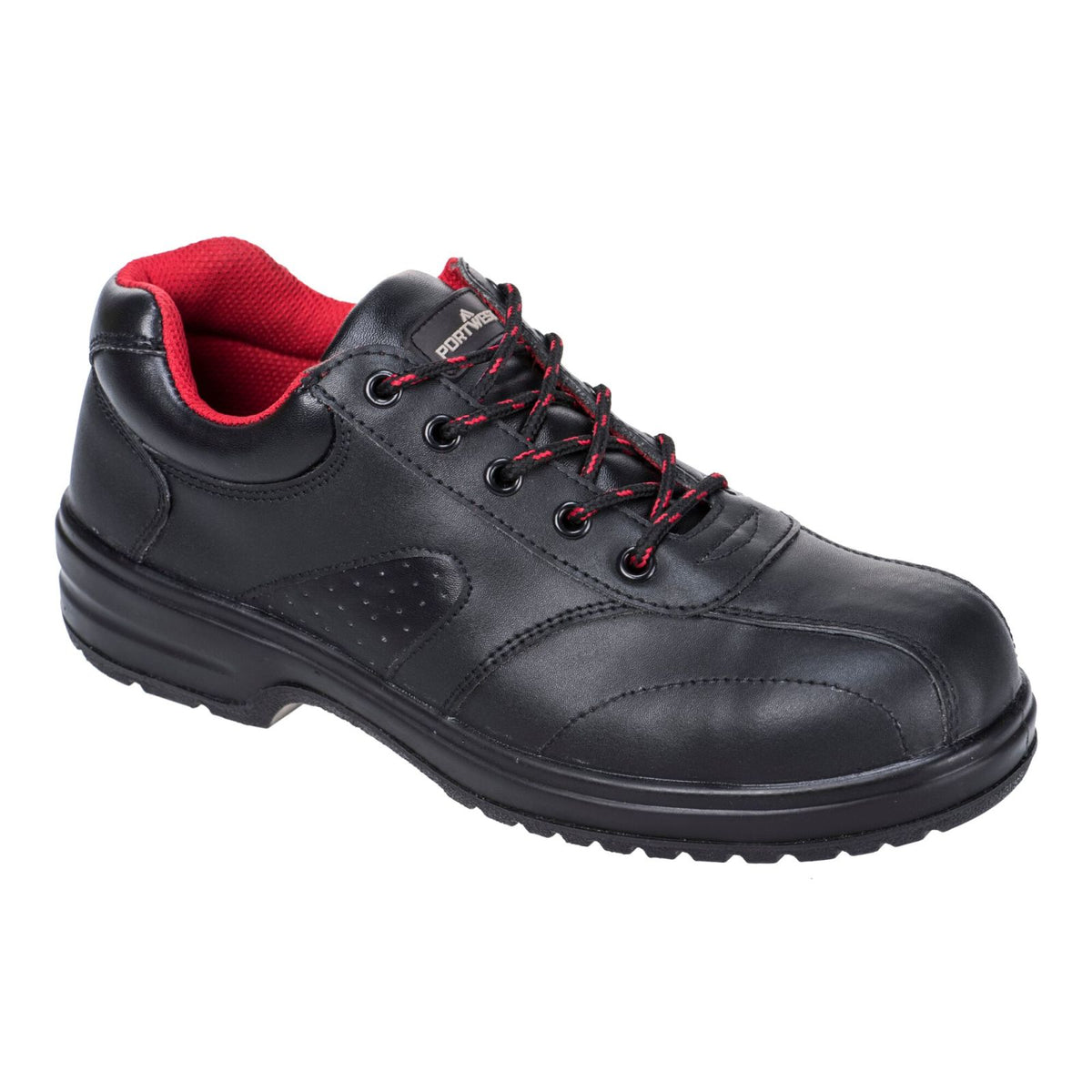Portwest Steelite Dames Voetbescherming Veiligheidsschoen FW41 S1 zwart-rood(BK)