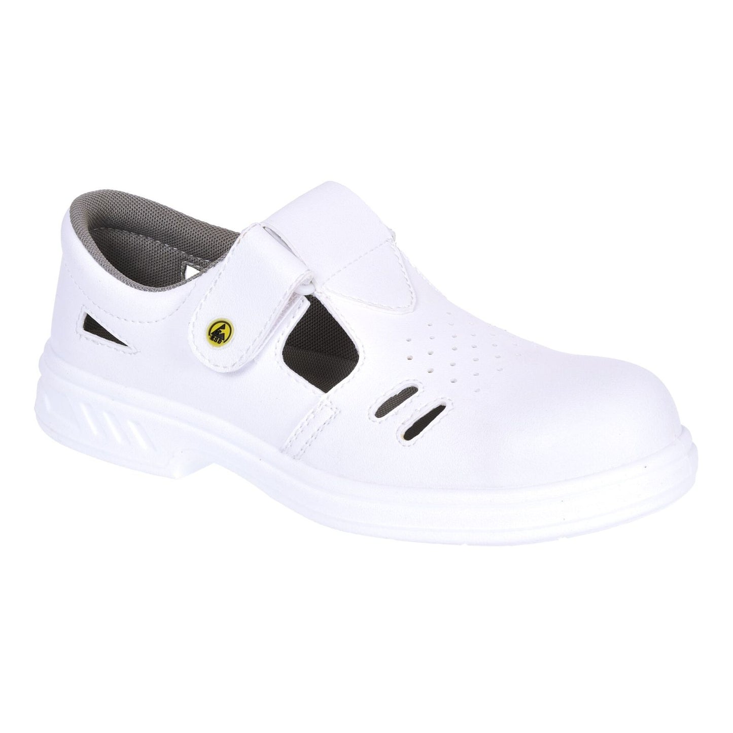 Portwest Steelite ESD Voetbescherming Veiligheidssandaal FW48 Ebro S1 Klasse 3 wit(WH)