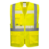 Portwest Glowtex Hoge zichtbaarheid Veiligheidsvest G456 Glowtex Ezee rits Executive HiVis geel(YE)