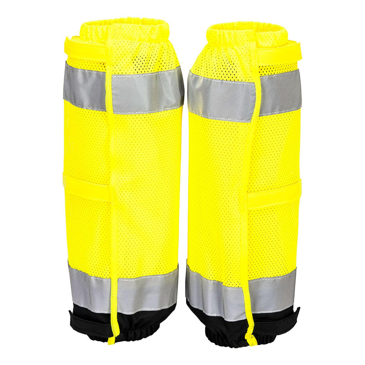 Portwest Hoge zichtbaarheidsaccessoires Beenkappen HV389 Hi-Vis contrast geel-zwart(YB)