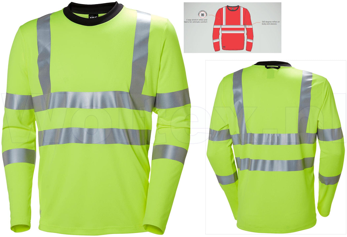 Helly Hansen T-shirts Addvis 79093 HiVis fluo-geel(360)