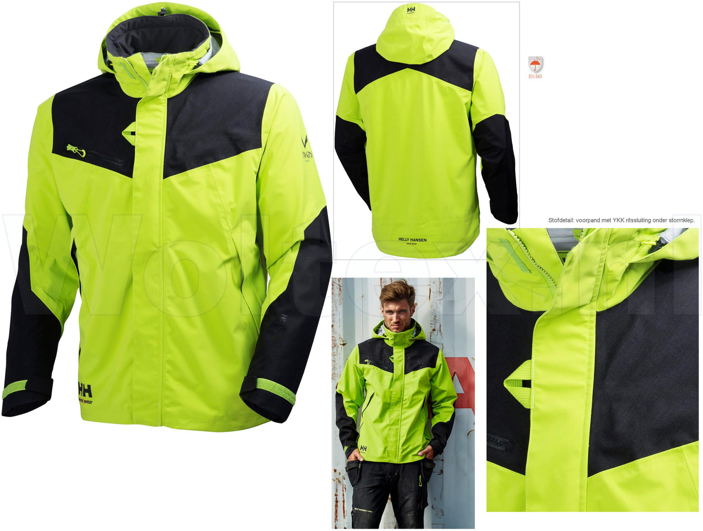 Helly Hansen Jassen Magni 71161 Shell donker limoengroen(439)