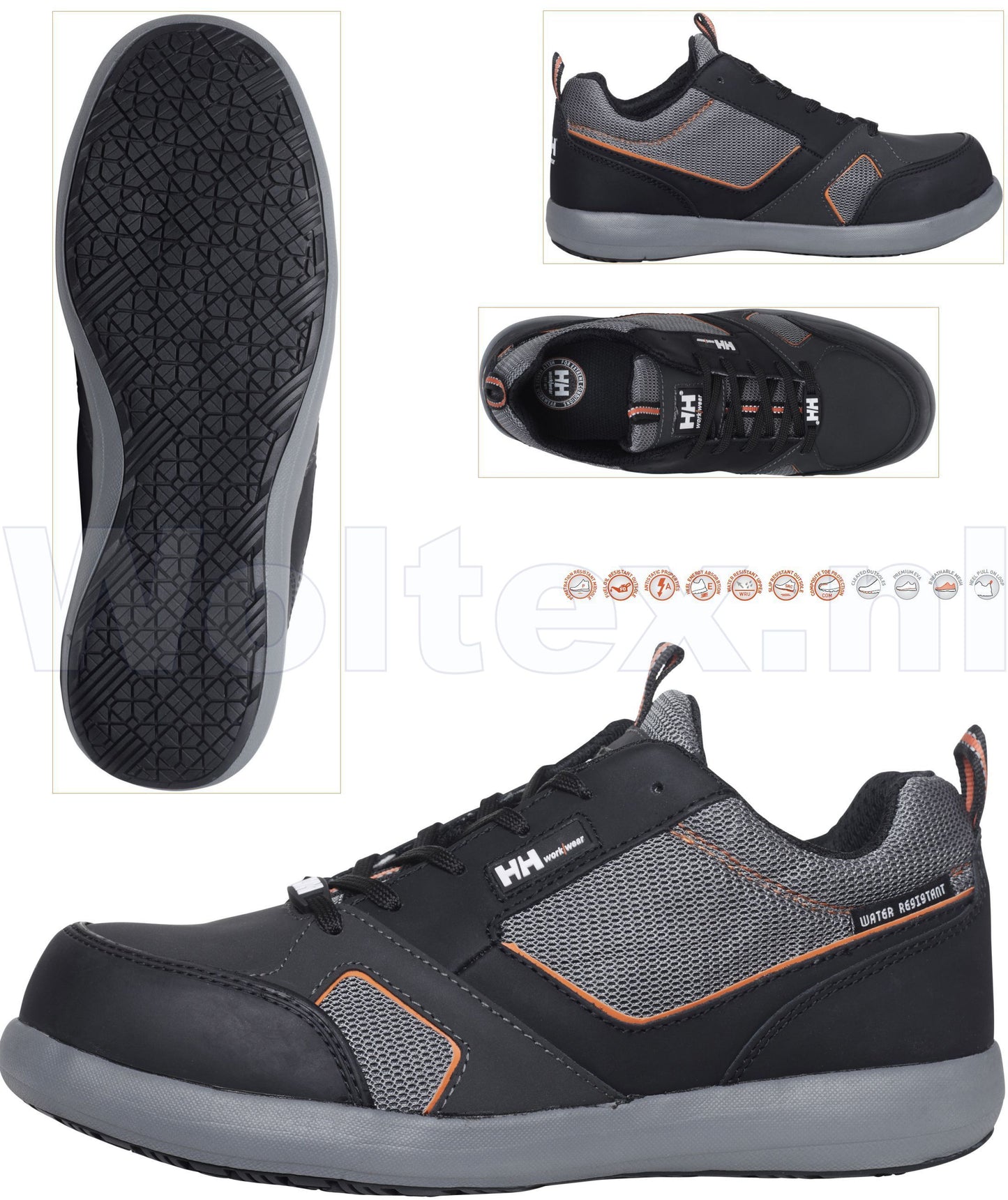 Helly Hansen Schoenen 78202 Holmen zwart-oranje(992)