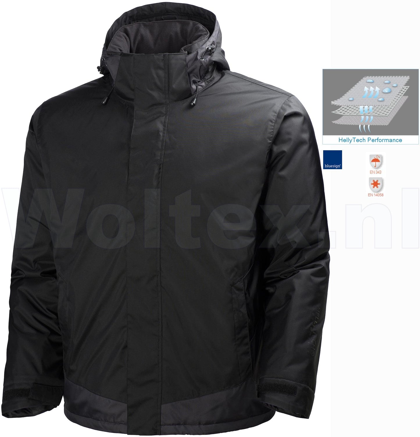 Helly Hansen Jassen Leknes 71313 Waterdicht- ademend zwart-antracietgrijs(999)
