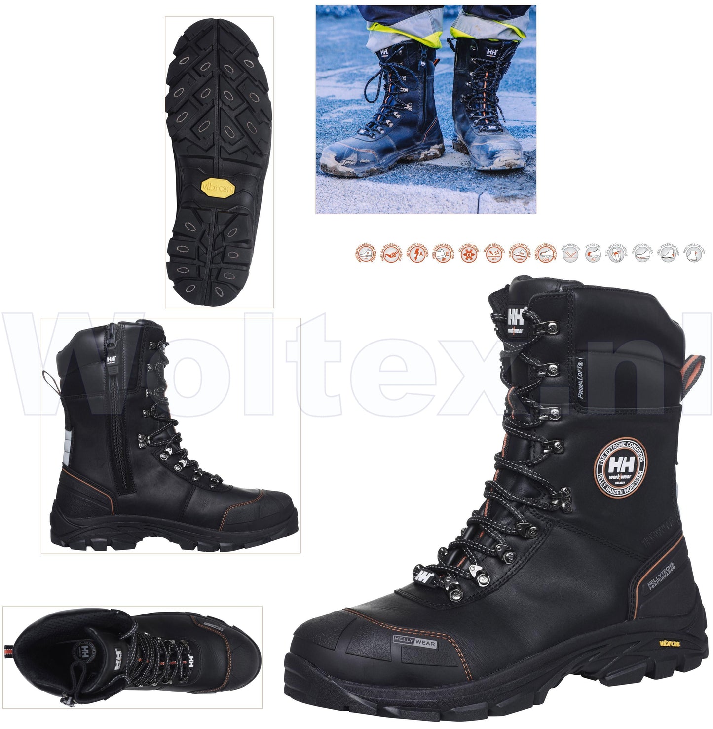 Helly Hansen Schoenen 78301 Chelsea Gevoerd zwart-oranje(992)