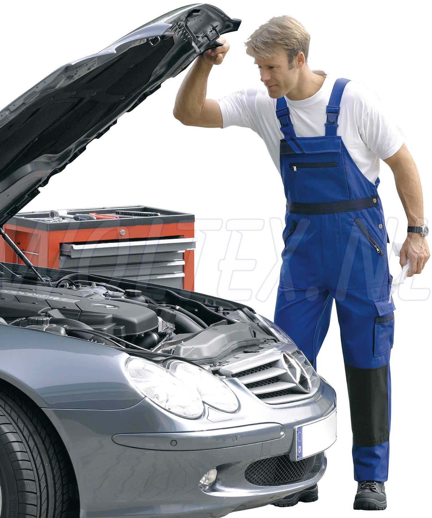 PKA Am. Overalls ThreeLine Image kobaltblauw-donkerblauw(KB/HB)