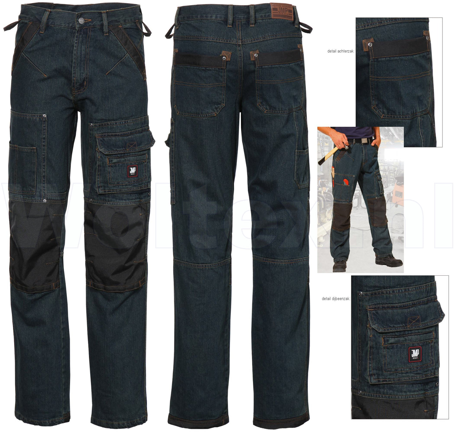 JMP Wear Broeken New Dixon denim blue(DENIM)