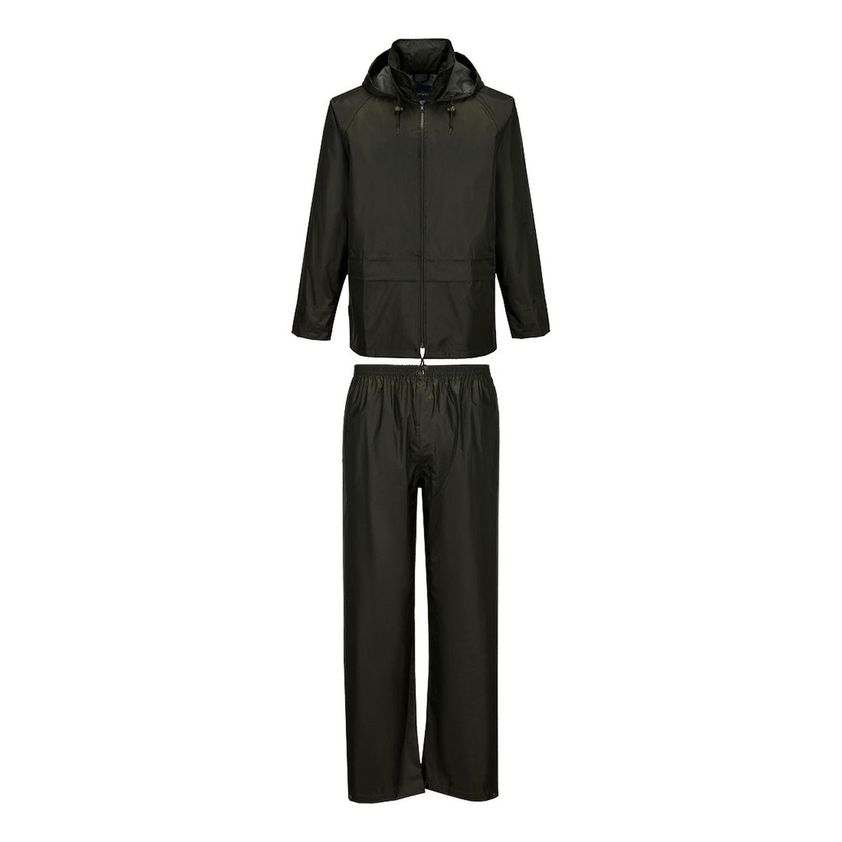 Portwest Klassieke Regenkleding Bescherming Alle Weersomstandigheden Regenpak L440 Essentials (2 delig) bosnacht groen(FN)