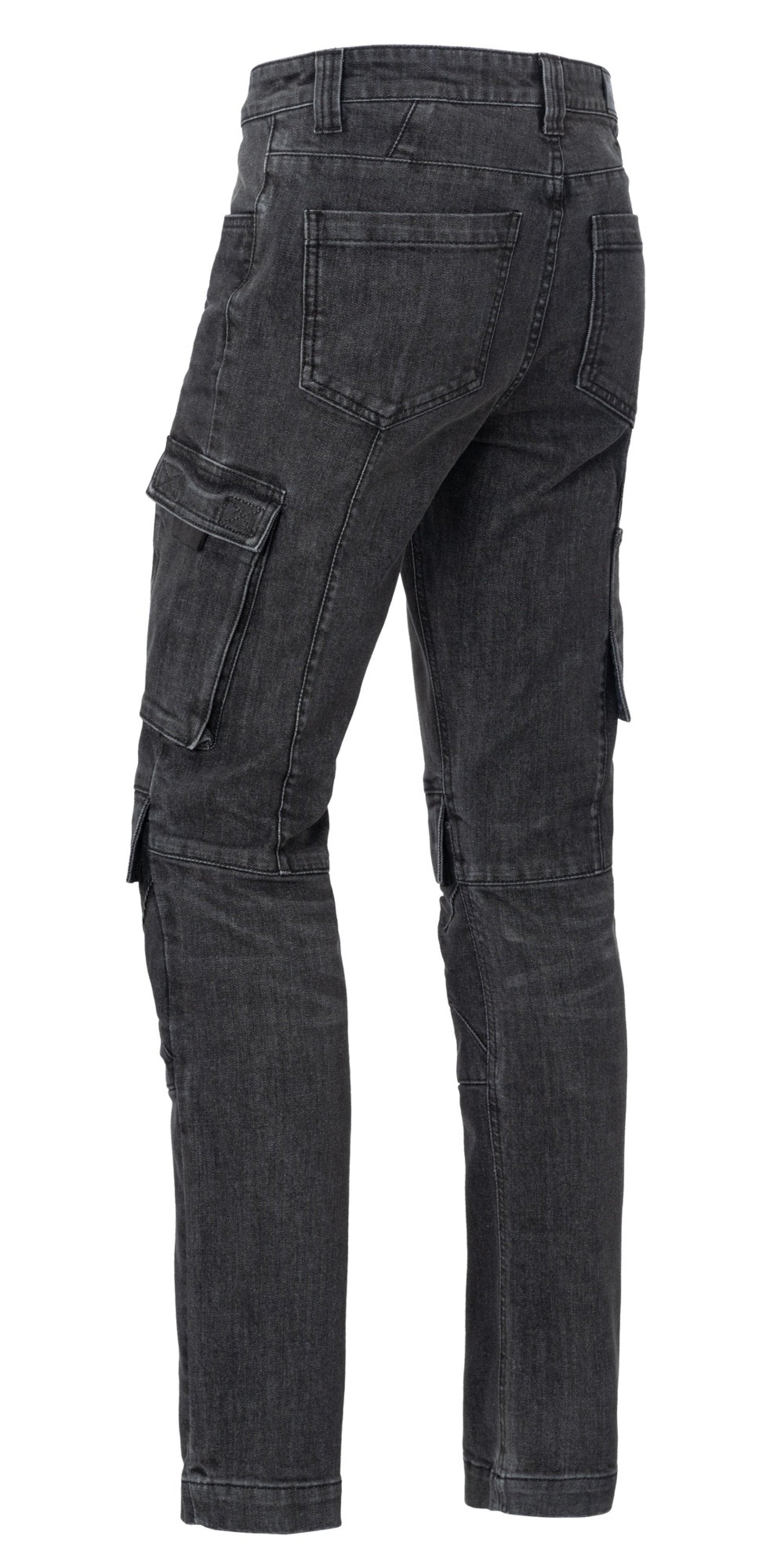 Brams Paris Never out of stock Jeans Werkbroeken Lara X35 OCS GRS black stretch denim zwart-grijs(001)