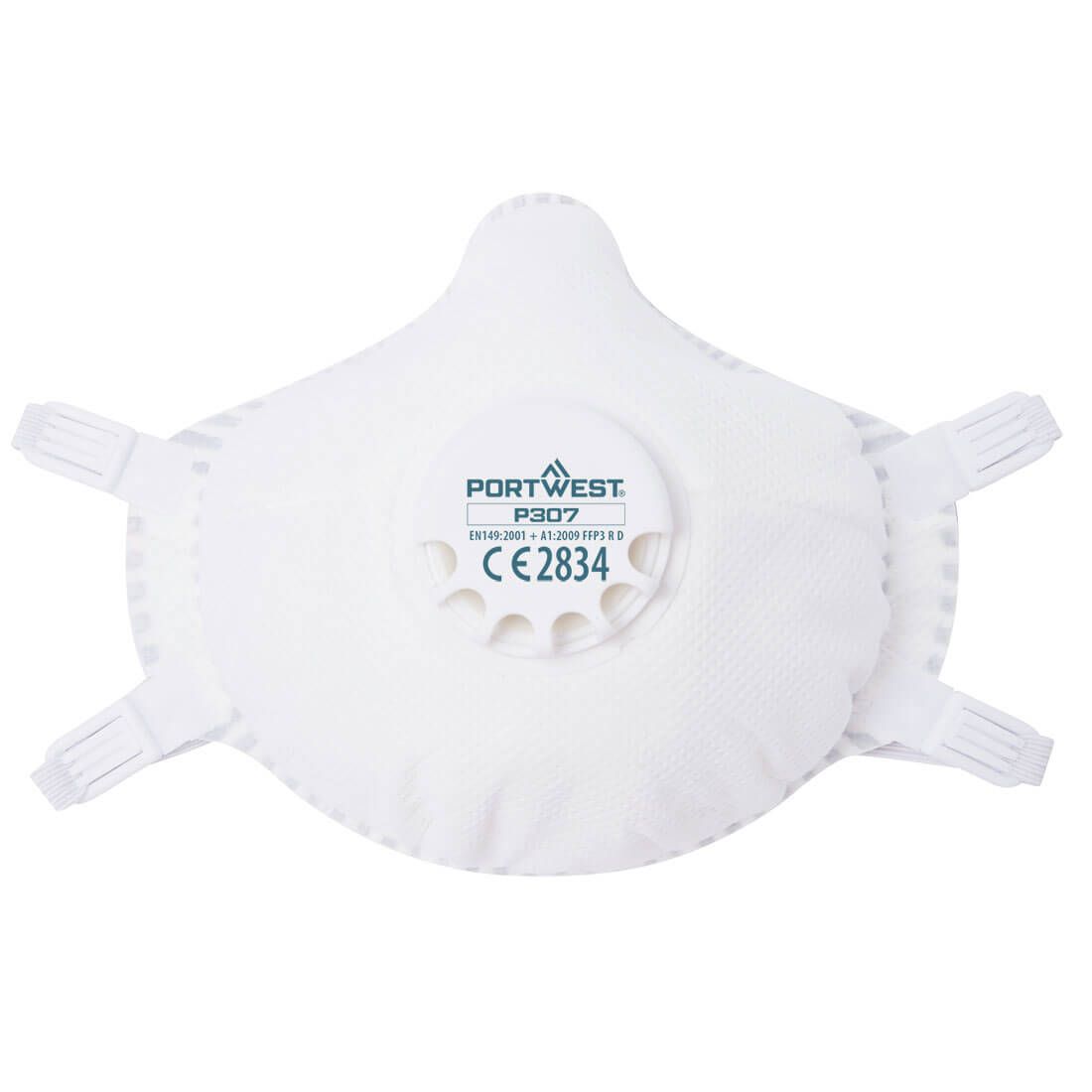Portwest Disposable Maskers FFP3 Mondmasker P307 FFP3 Ultimate herbruikbaar compact wit(WH)