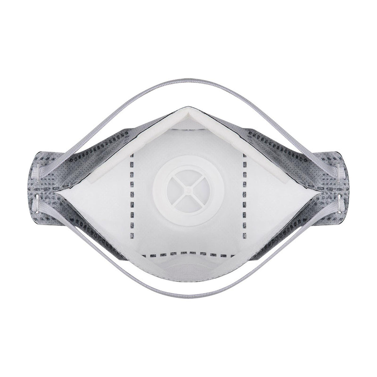 Portwest Disposable EAGLE mondmasker P392 koolstof gevouwen plat FFP3 (Pk10) wit(WH)