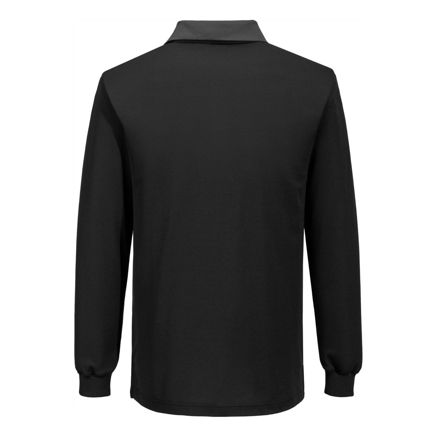 Portwest PW2 Corporate Casuals Poloshirt PW218 Cotton Comfort L/S zwart-zoomgrijs(BZ)