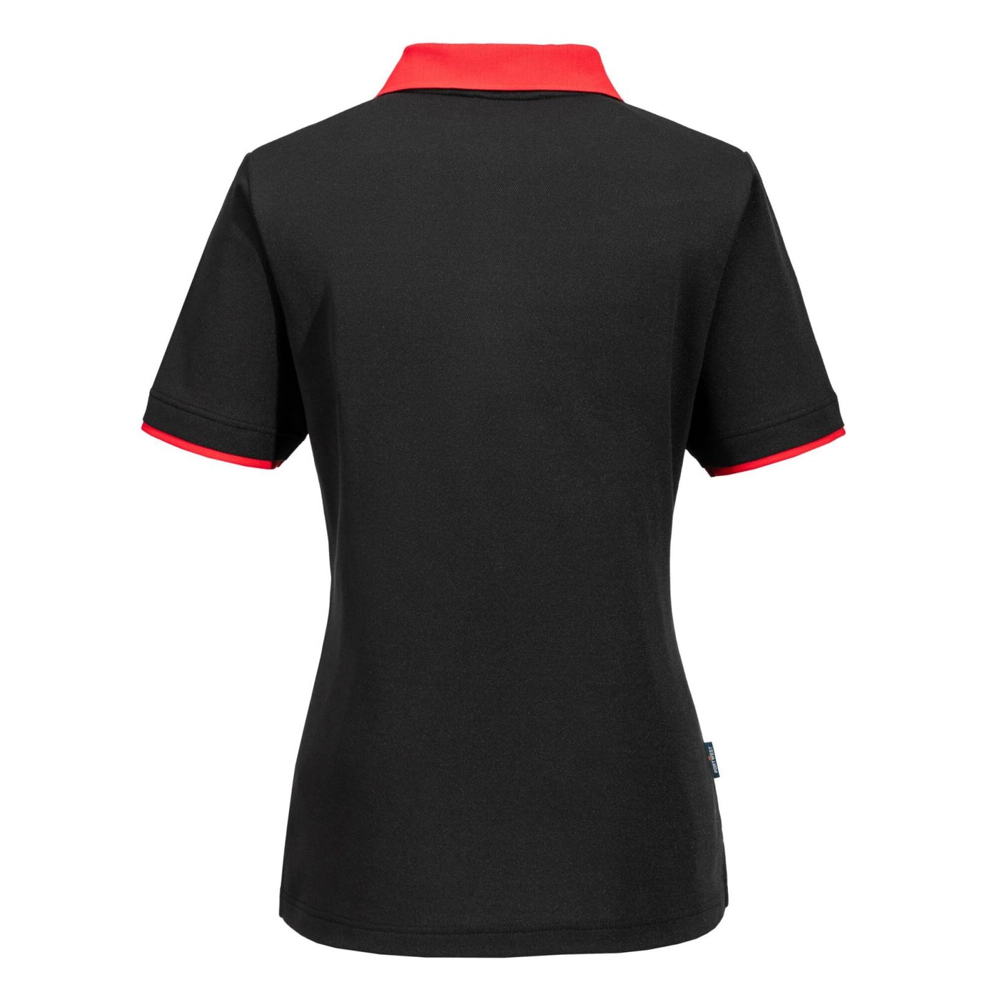 Portwest PW2 Corporate Casuals Poloshirt PW219 dames zwart-rood(BD)