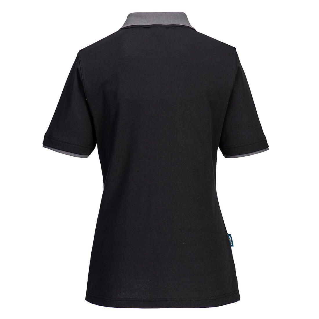 Portwest PW2 Poloshirt PW219 Dames zwart-zoomgrijs(BZ)