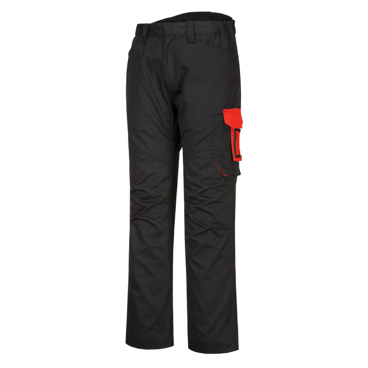 Portwest Broeken PW240 zwart-rood(BD)