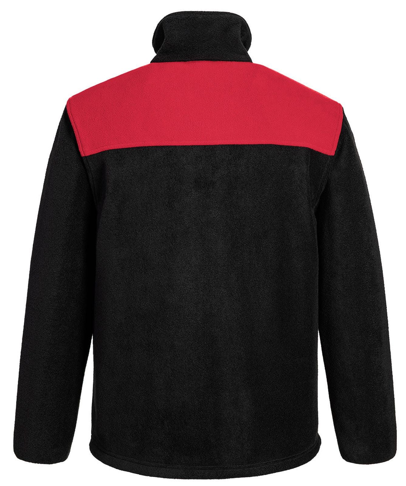 Portwest PW2 Jas PW270 fleece zwart-rood(BD)