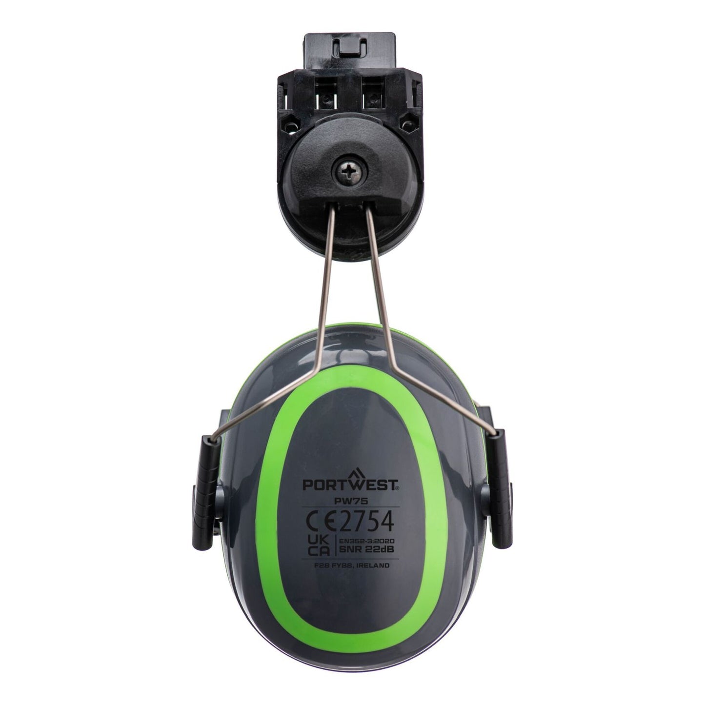 Portwest HV Extreme Oorbeschermers PW75 laag clip-on contrastkleuren grijs-groen(GG)