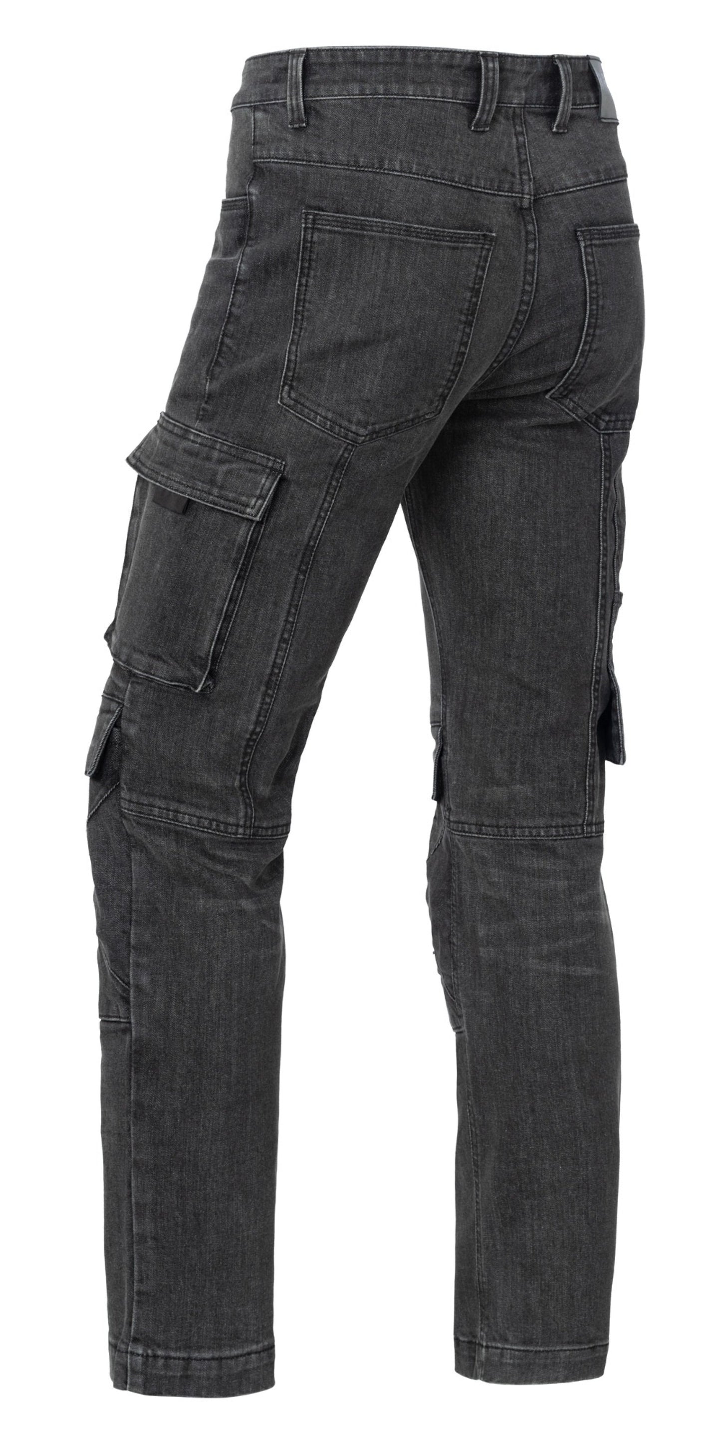 Brams Paris Never out of stock Jeans Werkbroeken Rick X35 OCS GRS black stretch denim zwart-grijs(001)