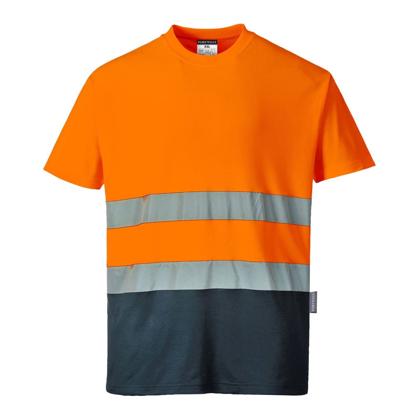 Portwest T-shirts S173 oranje-marineblauw(ON)