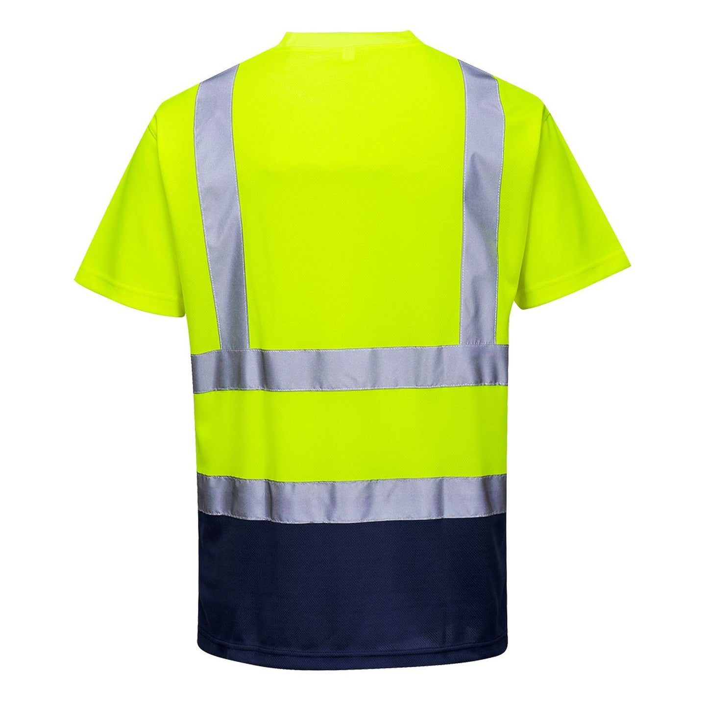 Portwest T-shirts S378 HiVis UPF50+ UV geel-marineblauw(YN)