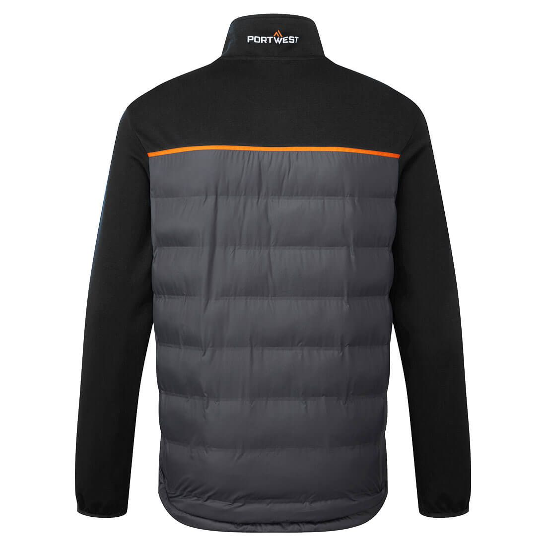 Portwest Gevoerde Regenkleding Alle Weersomstandigheden Jack S381 hybride baffle zwart(BK)
