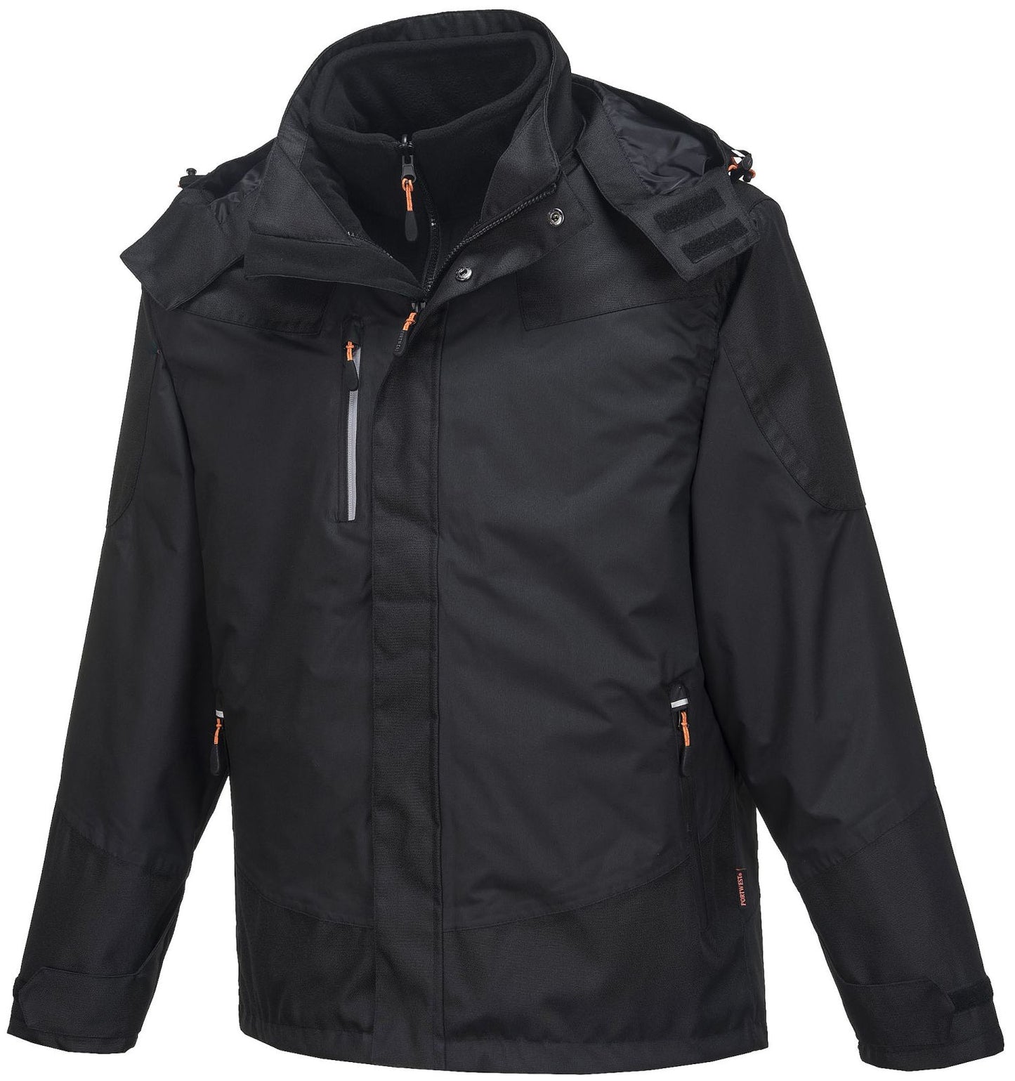 Portwest Jassen S553 Waterdicht Uitneembaar fleecevest zwart(BK)