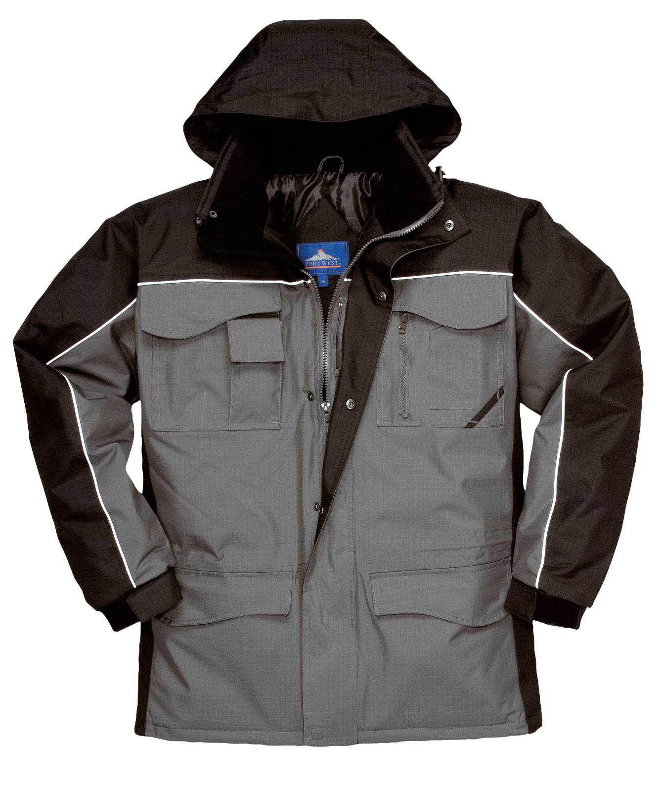Portwest Jassen S562 Waterdicht zwart-grijs(BY)