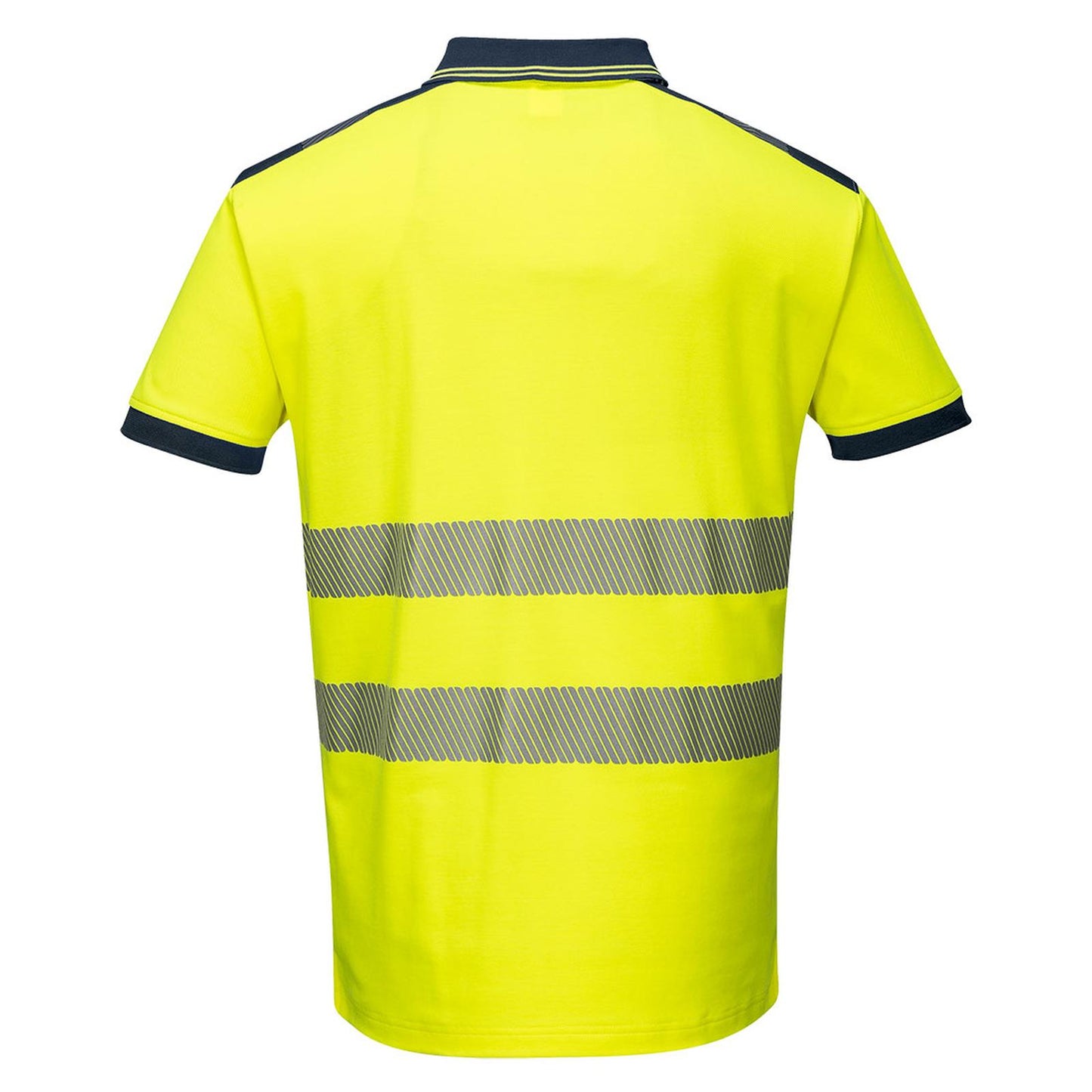 Portwest PW3 Poloshirts T180 geel-marineblauw(YN)