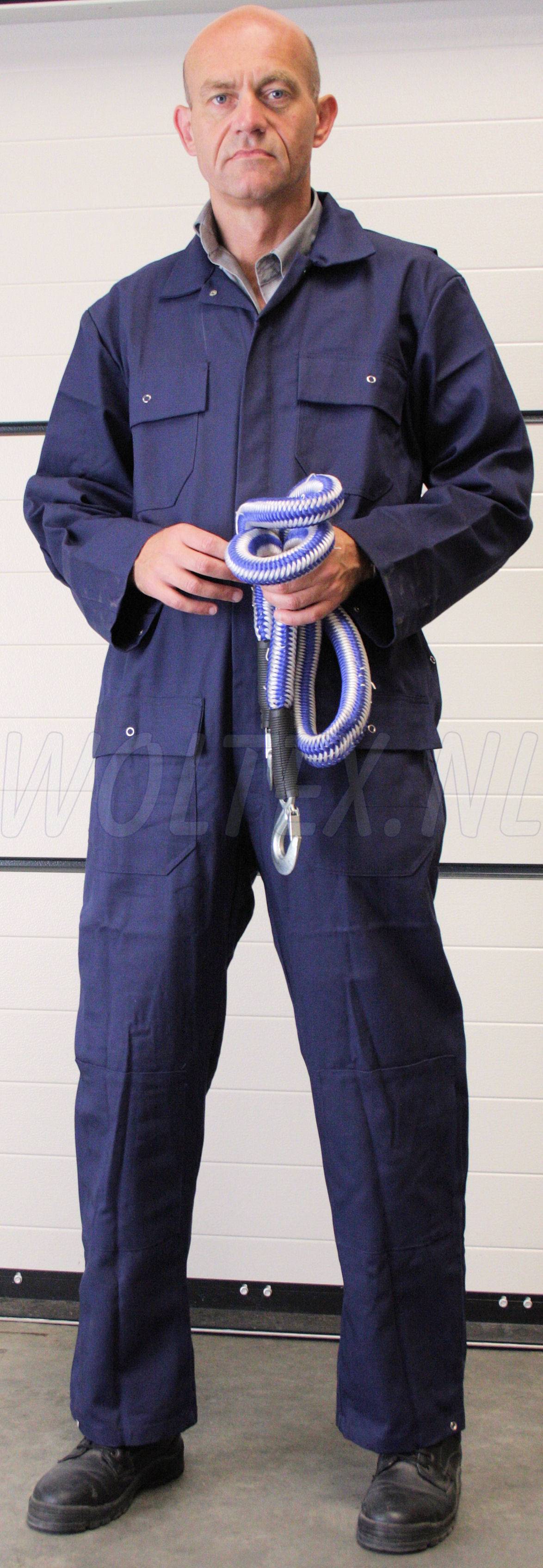 Woltex Overalls Proban® klep/ kniezakken d.blauw