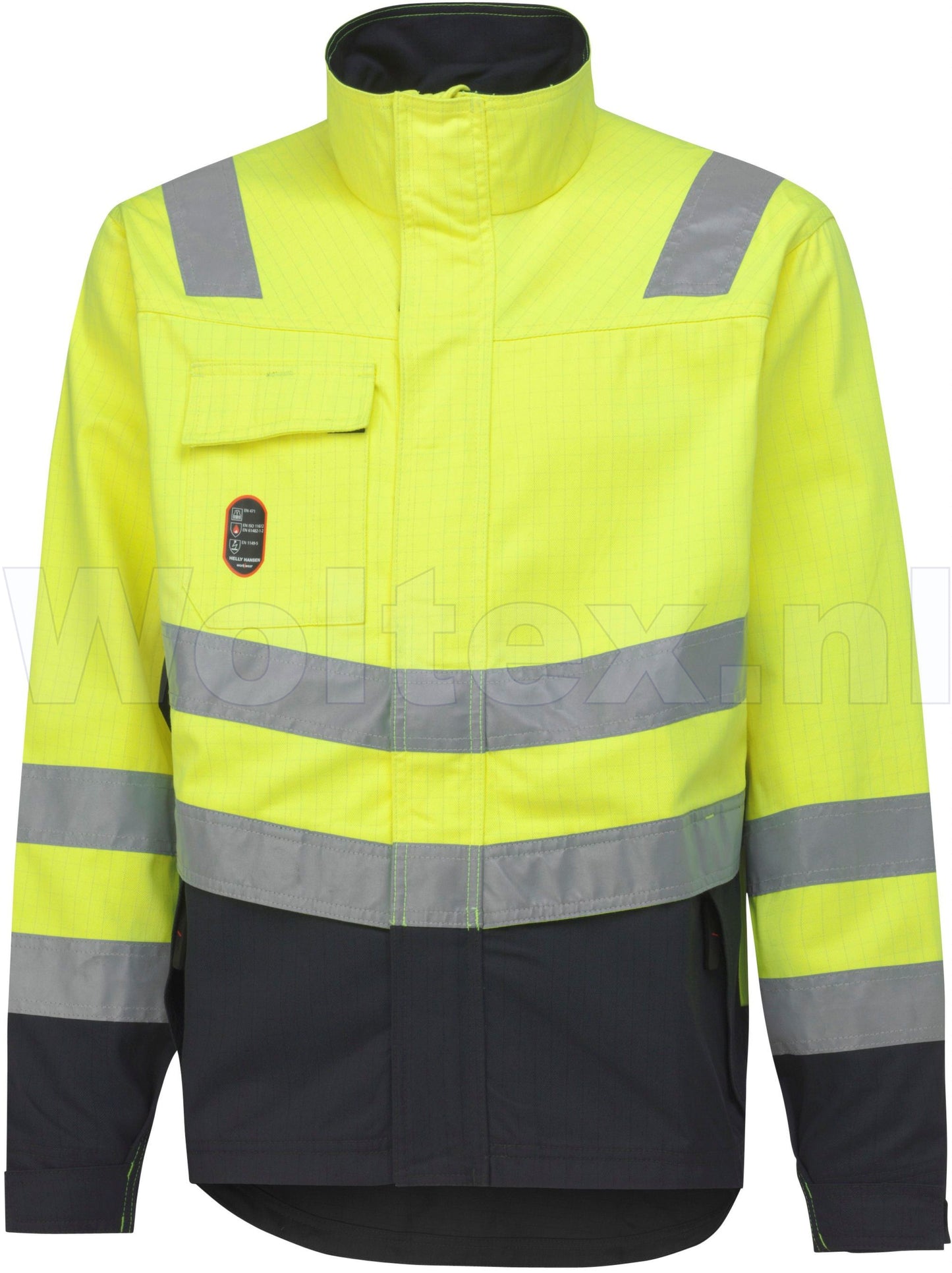 Helly Hansen Jassen Aberdeen 76072 Vlamvertragend HiVis fluo geel-antracietgrijs(369)