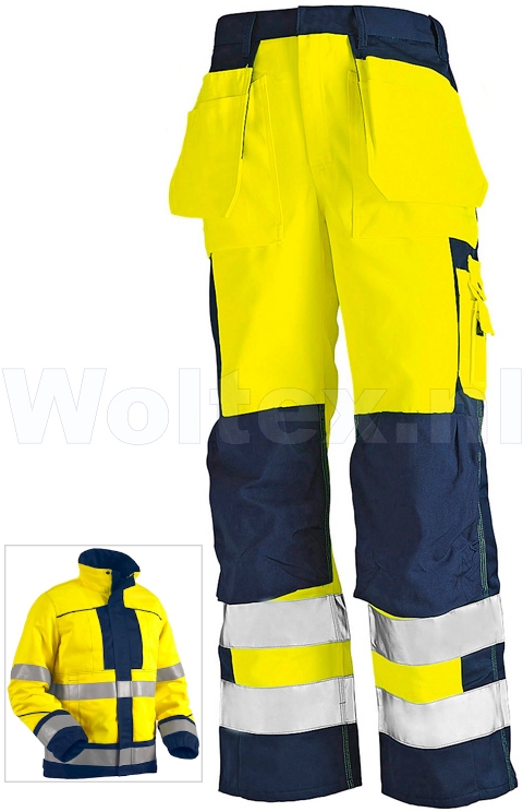 Blaklader Broeken 15761509 HiVis Vlamvertragend geel-marineblauw(3389)