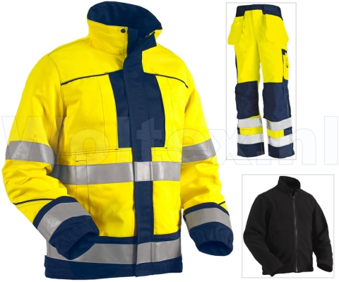 Blaklader Jassen 40761509 HiVis Vlamvertragend geel-marineblauw(3389)