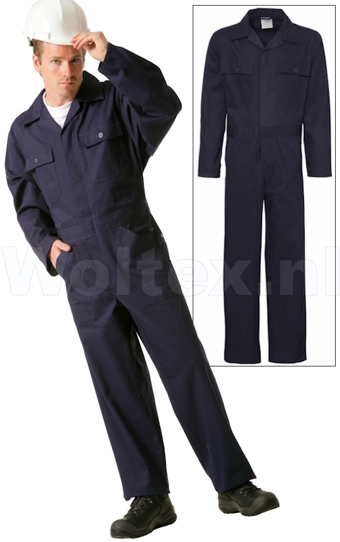 Economy Wear Overalls 3BO-M010001 Knopen- verstelbare taille Katoen donkerblauw