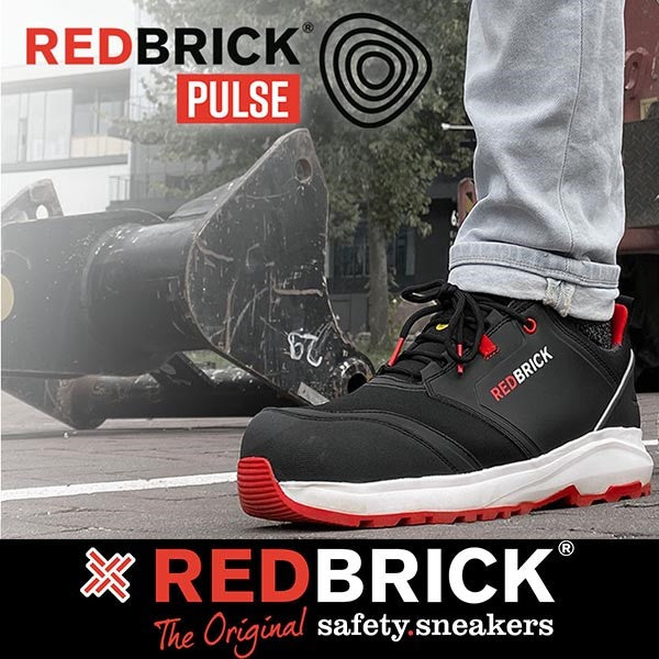 Redbrick Safety Sneakers Pulse Collectie Schoenen Pulse Overnose Low Laag S3 zwart