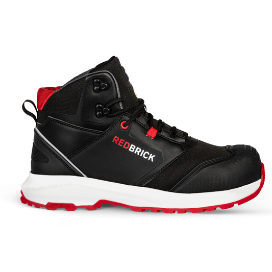 Redbrick Safety Sneakers Pulse Collectie Schoenen Pulse Overnose Low Hoog S3 zwart