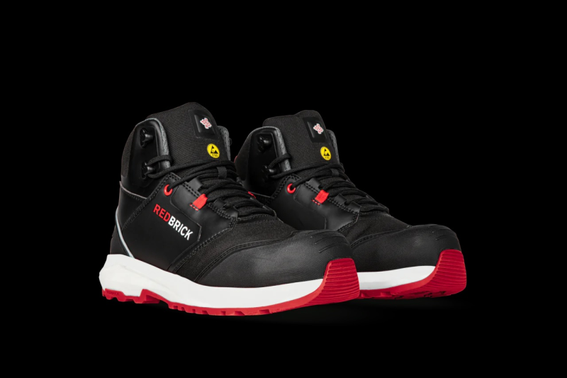 Redbrick Safety Sneakers Pulse Collectie Schoenen Pulse Overnose Low Hoog S3 zwart